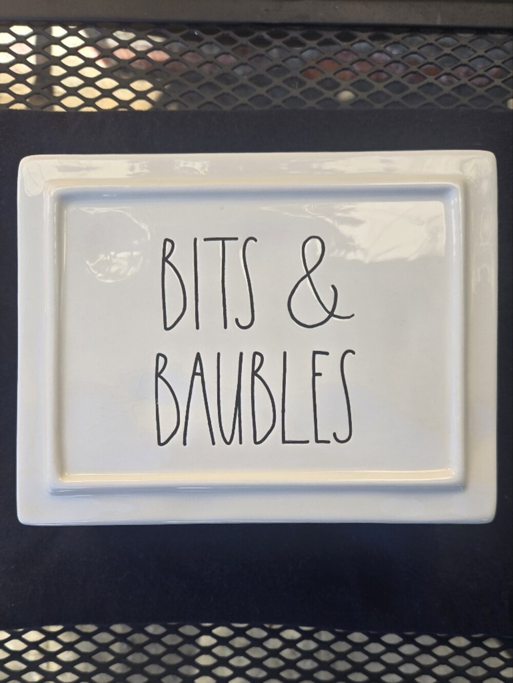 Rae Dunn BITS & BAUBLES Ceramic Trinket Box